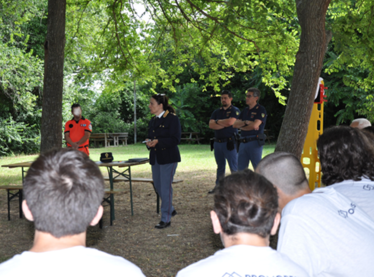 L'incontro della polizia di Stato al campus di Castel d'Emilio